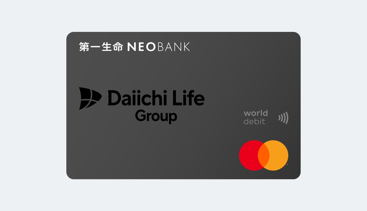 第一生命NEOBANKデビットのカード券面(Mastercard)(ドコモSMTBネット銀行公式)